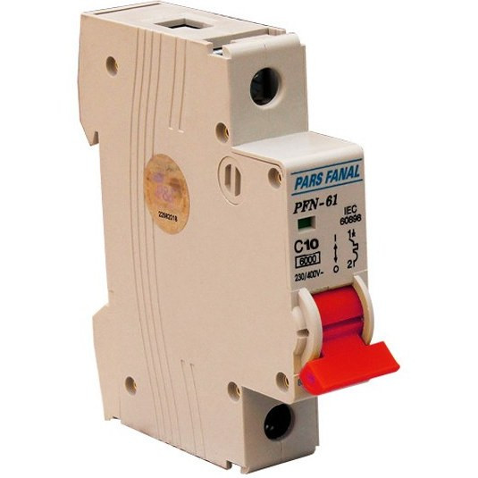 کلید مینیاتوری پارس فانال ظرفیت 10 آمپر