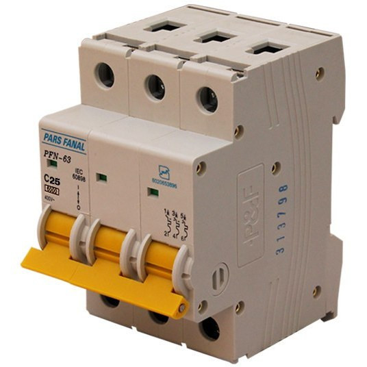 کلید مینیاتوری سه فاز 25 آمپر پارس فانال