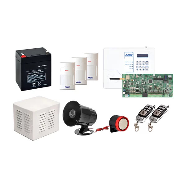 پکیج کامل دزدگیر اماکن آنیک A670 با سه عدد چشمی P2